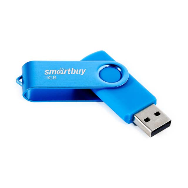 Flash USB 2.0 SmartBuy Twist Blue 64GB (SB064GB2TWB)