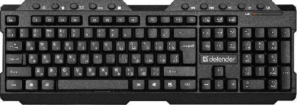 Клавиатура беспроводная Defender Element HB-195 RU (черн.) (104+10кл), USB, box-20 45195