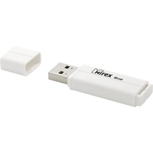 Flash USB 2.0 Mirex LINE WHITE 8GB (ecopack)