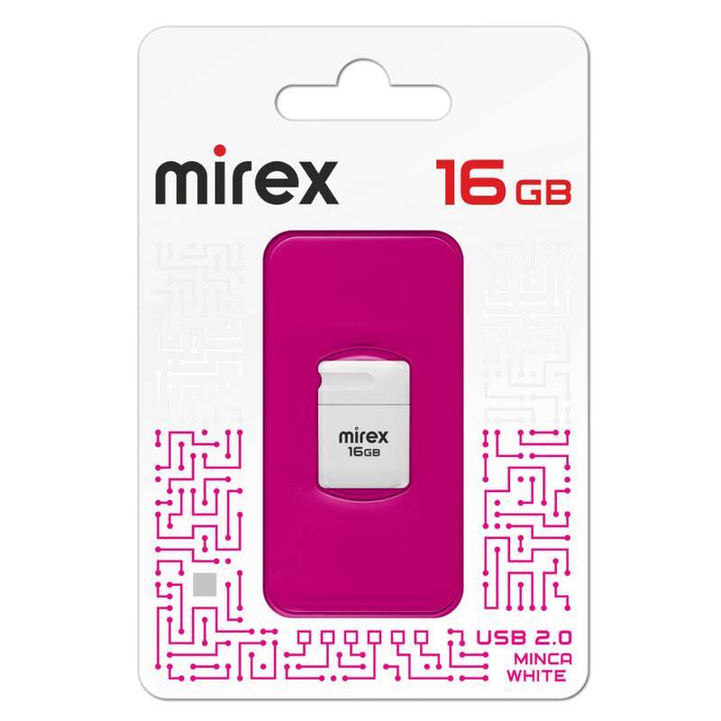 Flash USB 2.0 Mirex MINCA WHITE 16GB (ecopack)