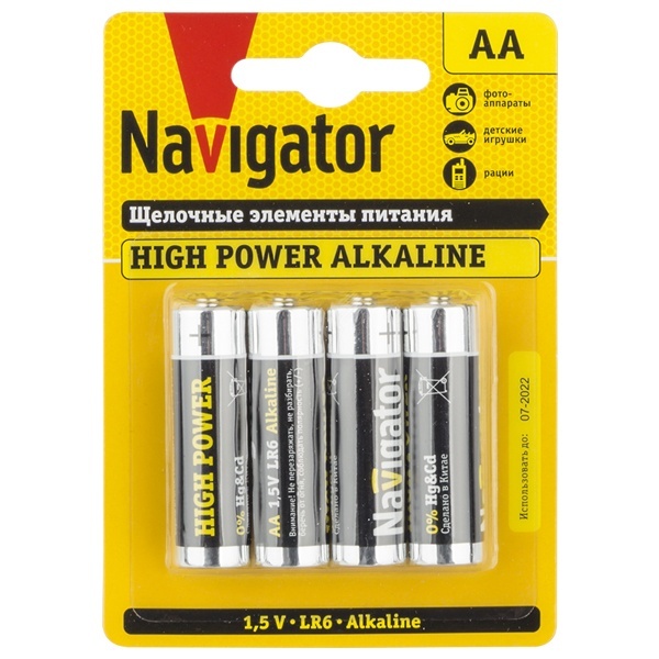 Батарейка Навигатор AA NBT-NE-LR6-BP4 1шт