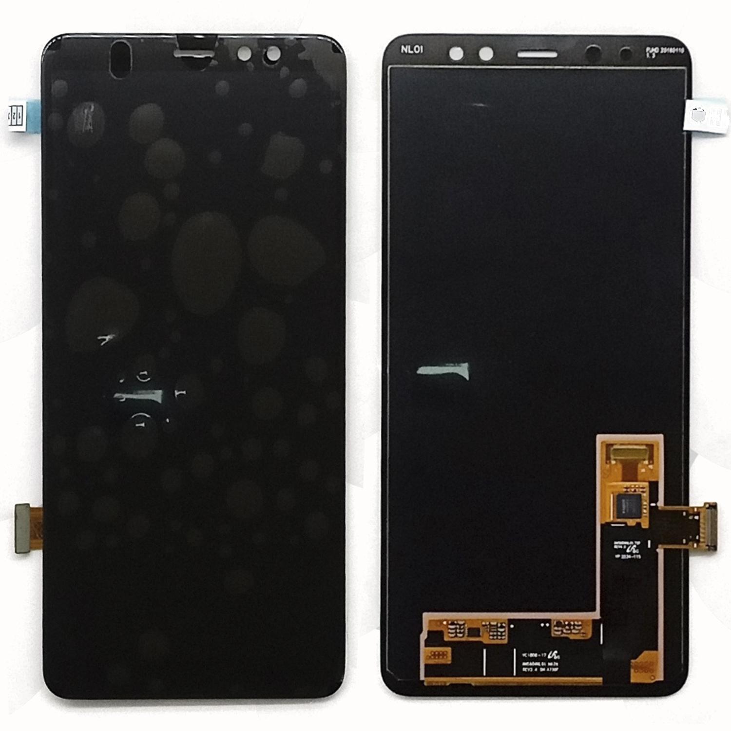 Модуль телефона Samsung A730 Galaxy A8 Plus (диспплей+тачскрин) оригинал черный