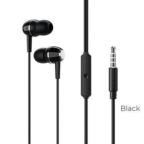 Наушники вакуумные проводные BOROFONE BM36 Acura universal earphones (черный)