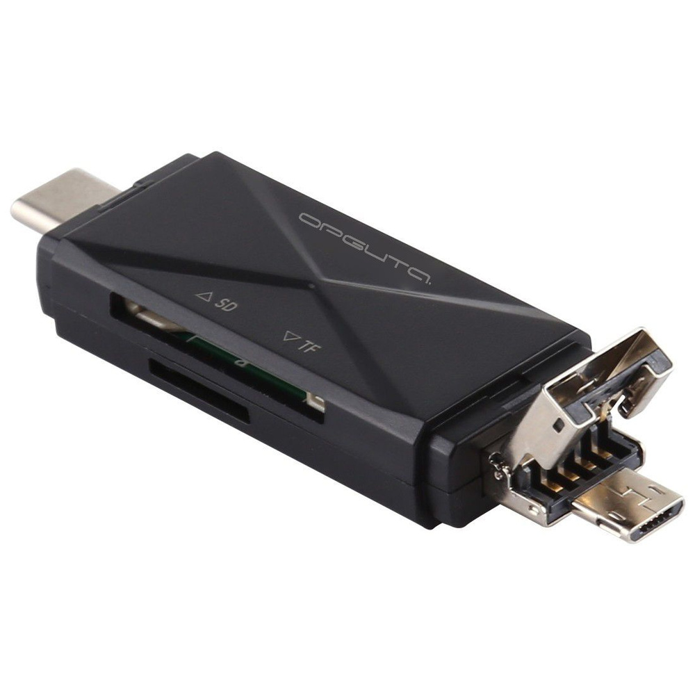 Картридер Орбита OT-PCR16 Черный картридер OTG (TF, SD, microUSB, Type-C)