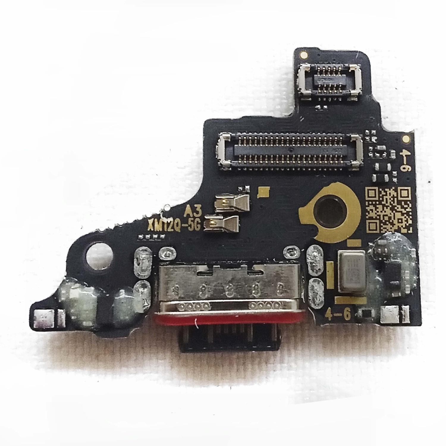 Шлейф телефона Xiaomi Redmi 12 Lite на системный разъем +микрофон  (плата)