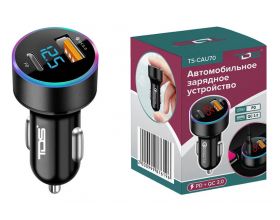 Автомобильное зарядное устройство TDS TS-CAU70A ЗУ авто USB (QC3.0 Super + PD20W,4000mA)