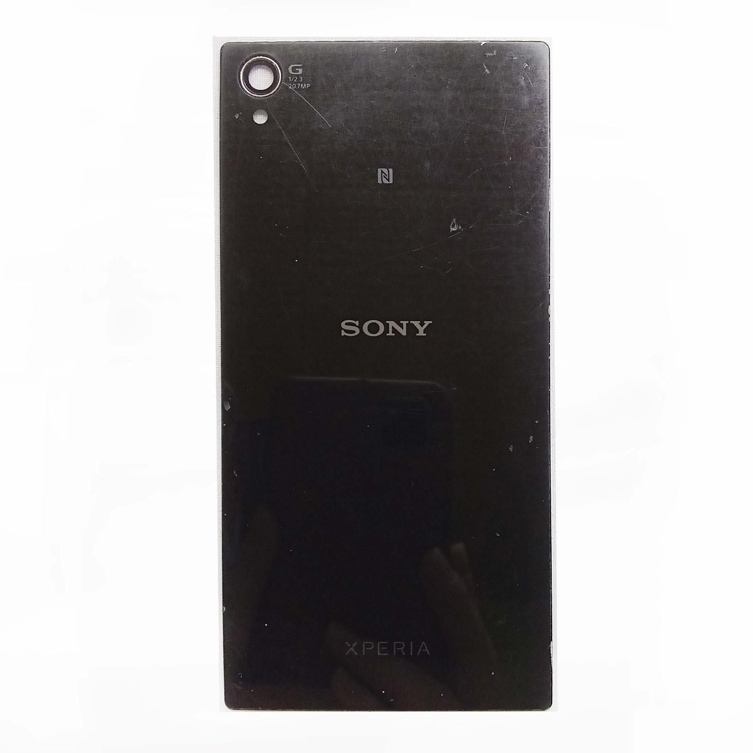 Задняя крышка телефона Sony Z1 черная оригинал б/у
