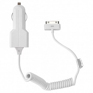 Автомобильное зарядное устройство-Apple Ipod/Iphone 4/4S 1А Prime Line бел