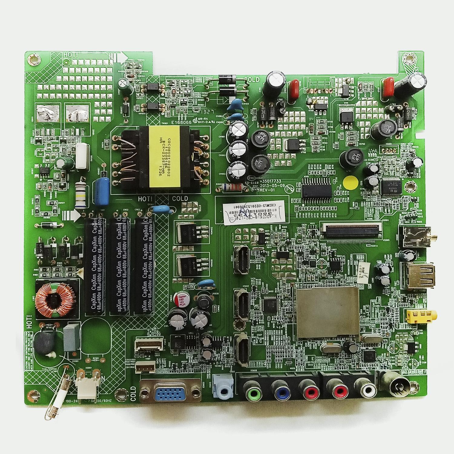 Основная плата KL42GT618-CMI-174YTK 35017733 Rev 01 телевизора DNS