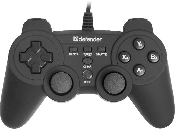 Геймпад Defender Game Racer X7 (12прогр кн+2jsk+пер видов 8/напр), USB-Win7, box-20 64254