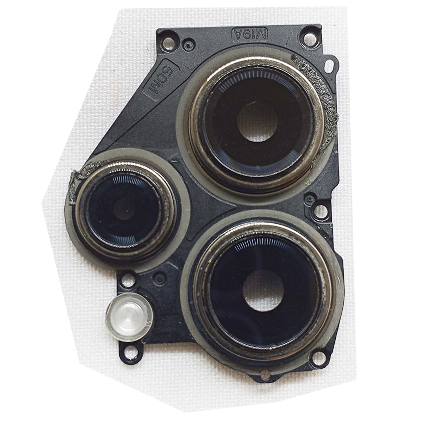 Стекло камеры телефона Xiaomi Redmi 12C ориг черное (с корпусной част)