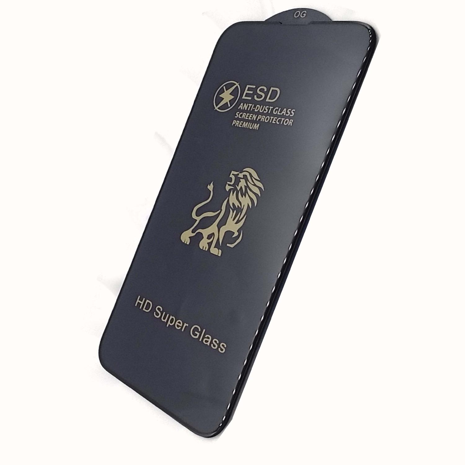 Защитное стекло на дисплей для iPhone 13 / 13 Pro / 14 (Gorilla Glass) 9D (черный) ESD, техпак