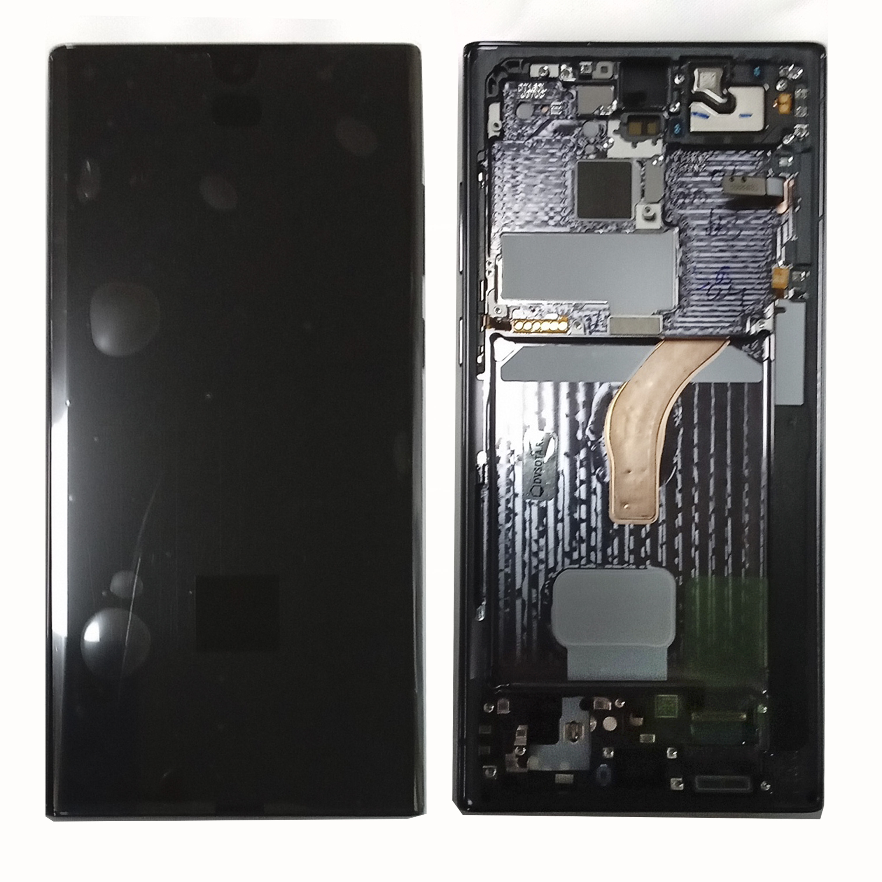 Модуль телефона Samsung S908 Galaxy S22 Ultra (дисплей+тачскрин) с рамкой Service Pack ориг черный