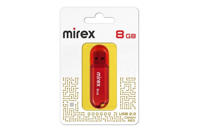 Flash USB 2.0 Mirex CANDY RED 8GB (ecopack)