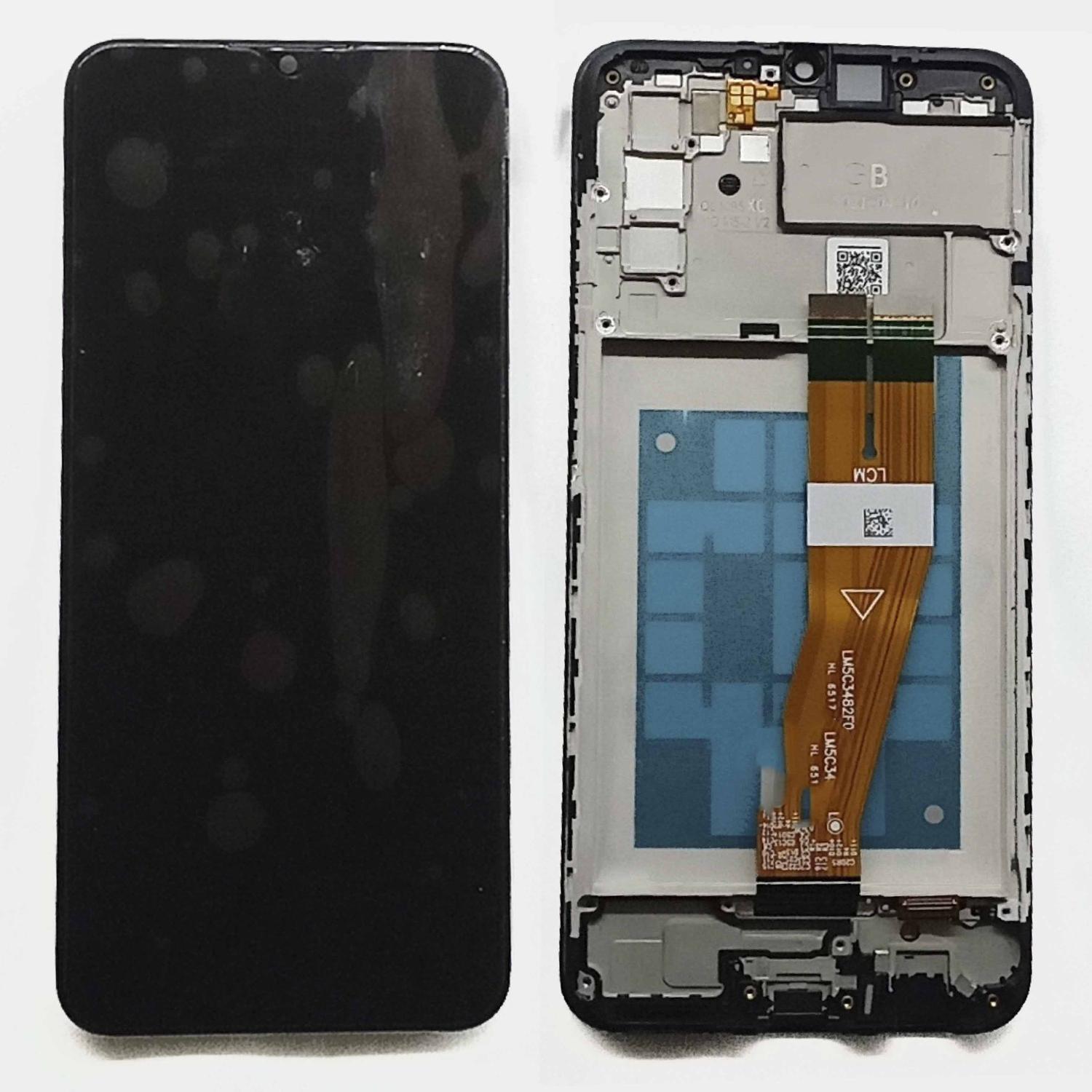 Модуль телефона Samsung A025 Galaxy A02S (дисплей+тачскрин) с рамкой ориг.SP