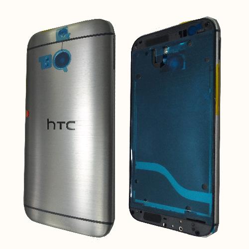 Корпус телефона HTC One M8 серебристый
