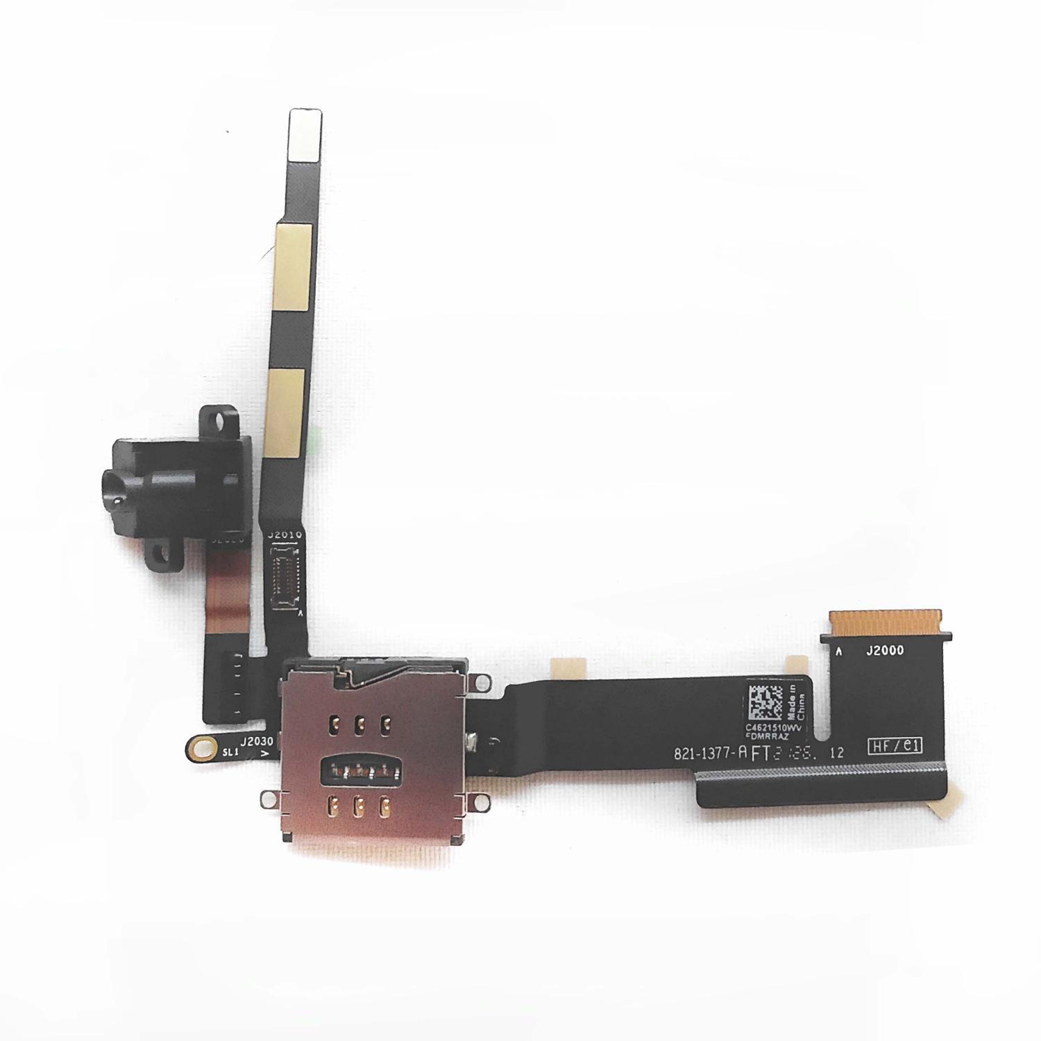 Шлейф планшета IPad 2 для наушников со слот.Sim-карты без 3G