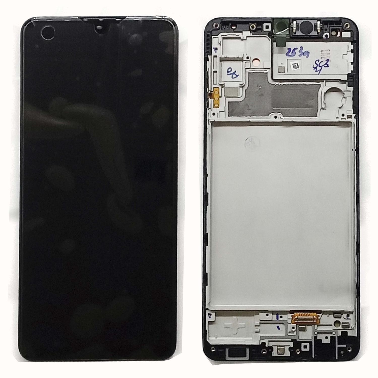 Модуль телефона Samsung M325F Galaxy M32 (дисплей + тачскрин) с рамкой Service Pack оригинал черный