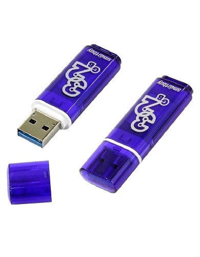 Flash USB3.0 32Gb Smart Buy Glossy синий