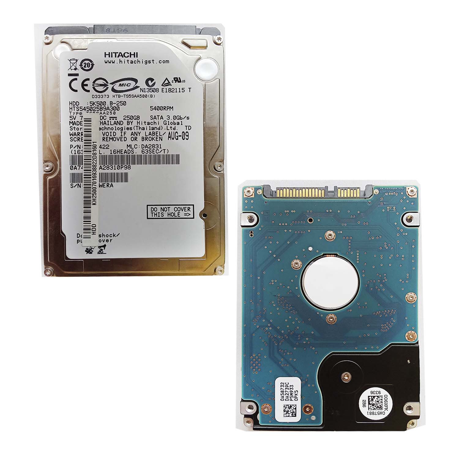 Жесткий диск 2,5" Hitachi 250Gb HTS545025B9A300 0A57912 SATAII б/у