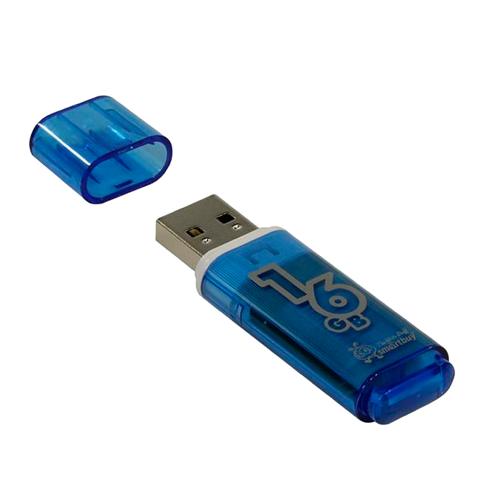 Flash USB2.0 16Gb Smart Buy Glossy синий