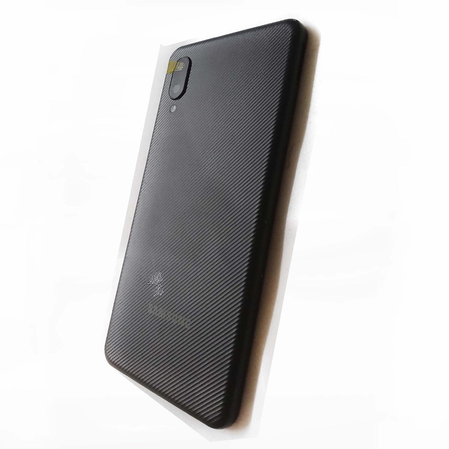 Задняя крышка Samsung A022G (A02) черная со стеклом камеры