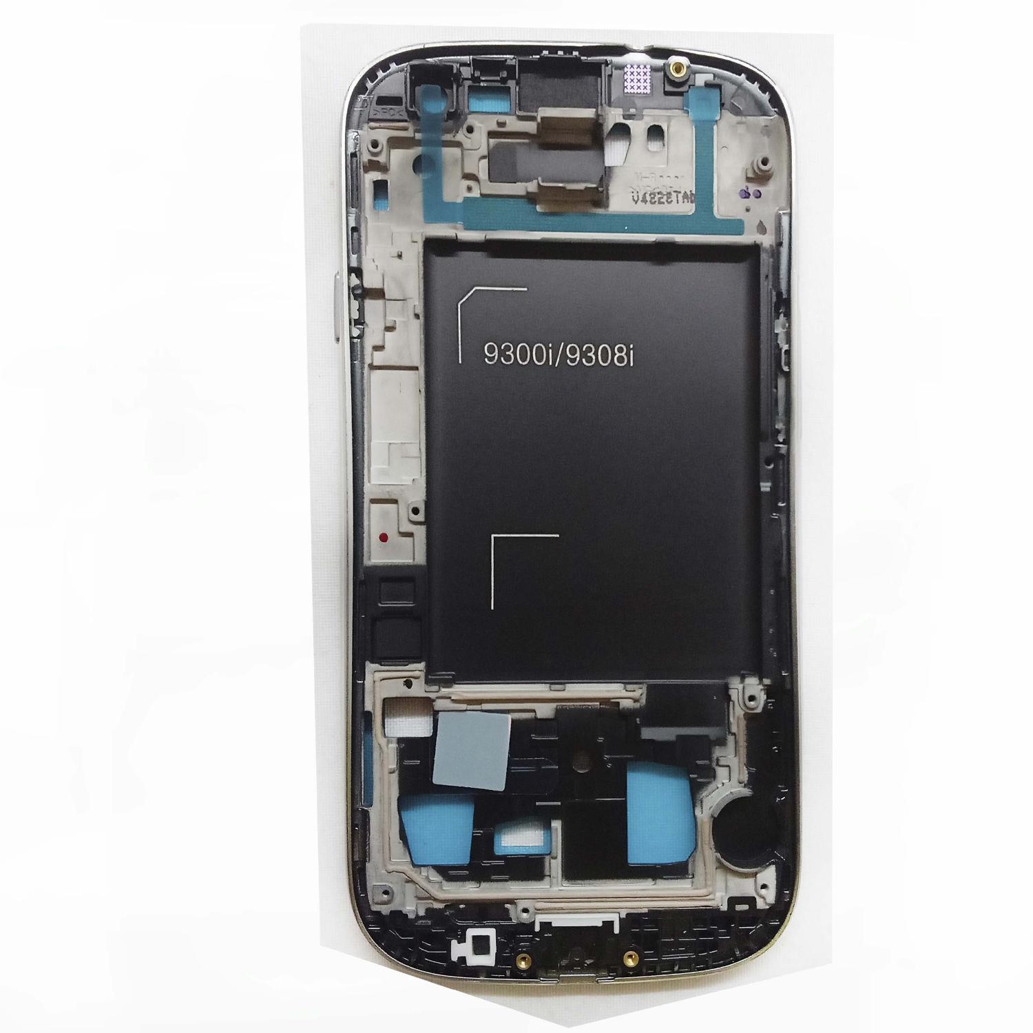 Корпус телефона Samsung I9300 Galaxy S III средняя часть серебро
