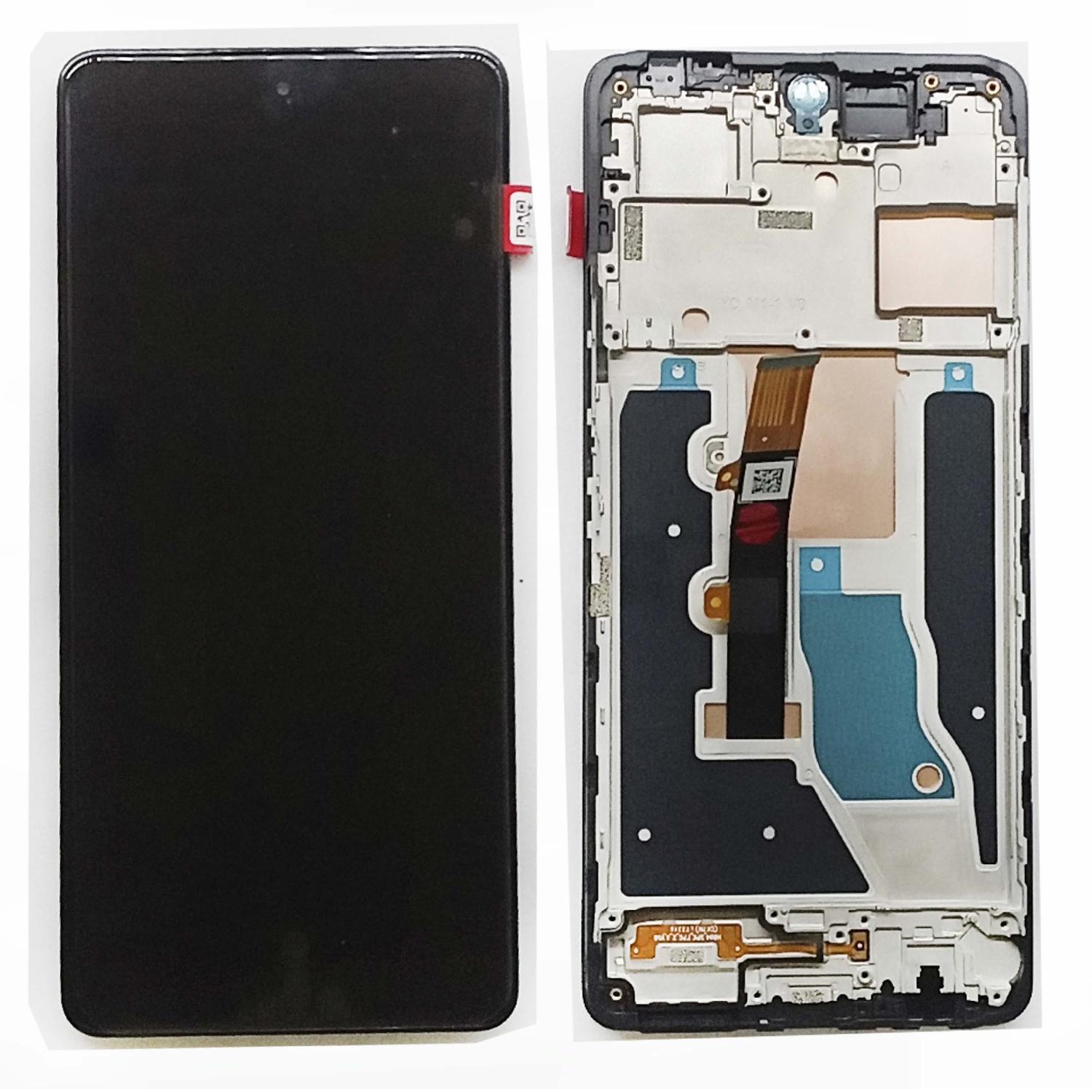 Модуль телефона Infinix Note 30 Pro (дисплей+тачскрин) на раме черный, оригинал