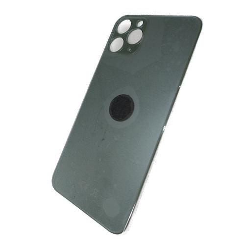 Задняя крышка телефона iPhone 11 Pro (стекло) c увел. вырезом зеленая