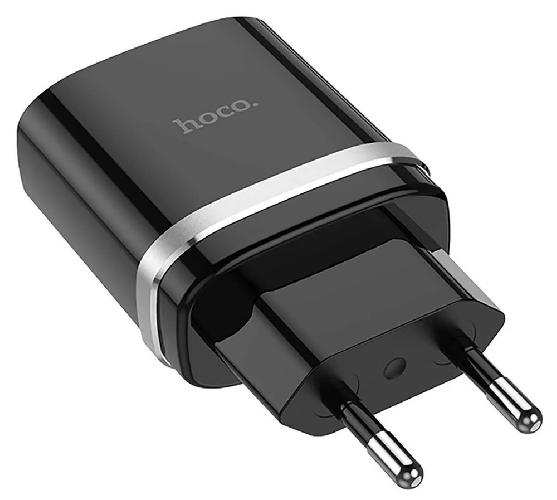 Сетевое зарядное устройство-1USB Hoco QC3.0 C12Q черный