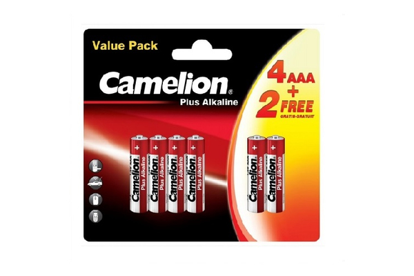 Батарейка Camelion Plus Alkaline LR03 BL6 4+2