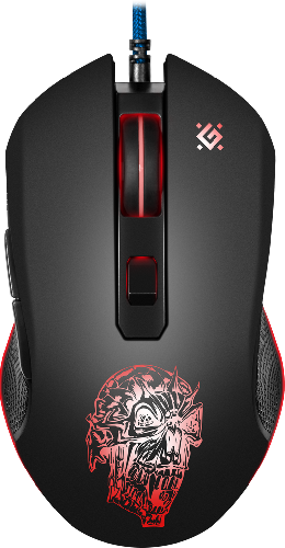 Опт. игровая мышь Defender Sleipnir GM-927 (черн) (7кн+кол/кн), USB, подсветка, 12800dpi