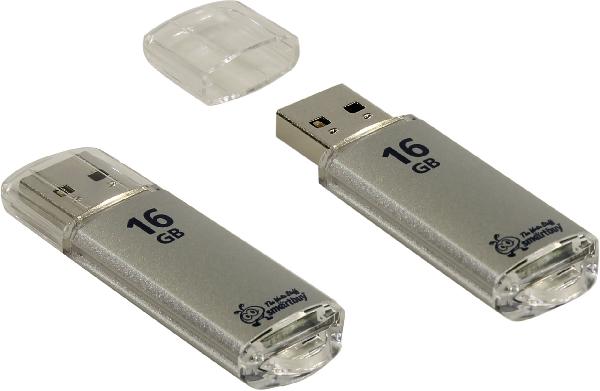 Flash USB 16Gb SmartBuy V-Cut серебро, SB16GBVC-S