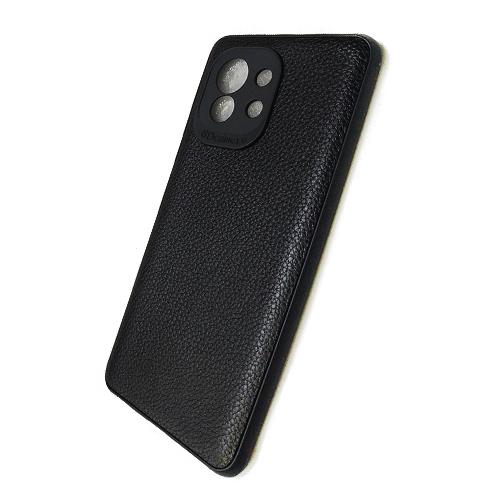 Чехол телефона Xiaomi Mi 11 Экокожа (черный)