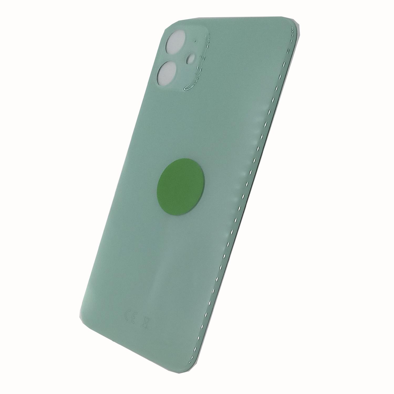Задняя крышка телефона iPhone 11 (стекло) c увел. вырезом зеленая