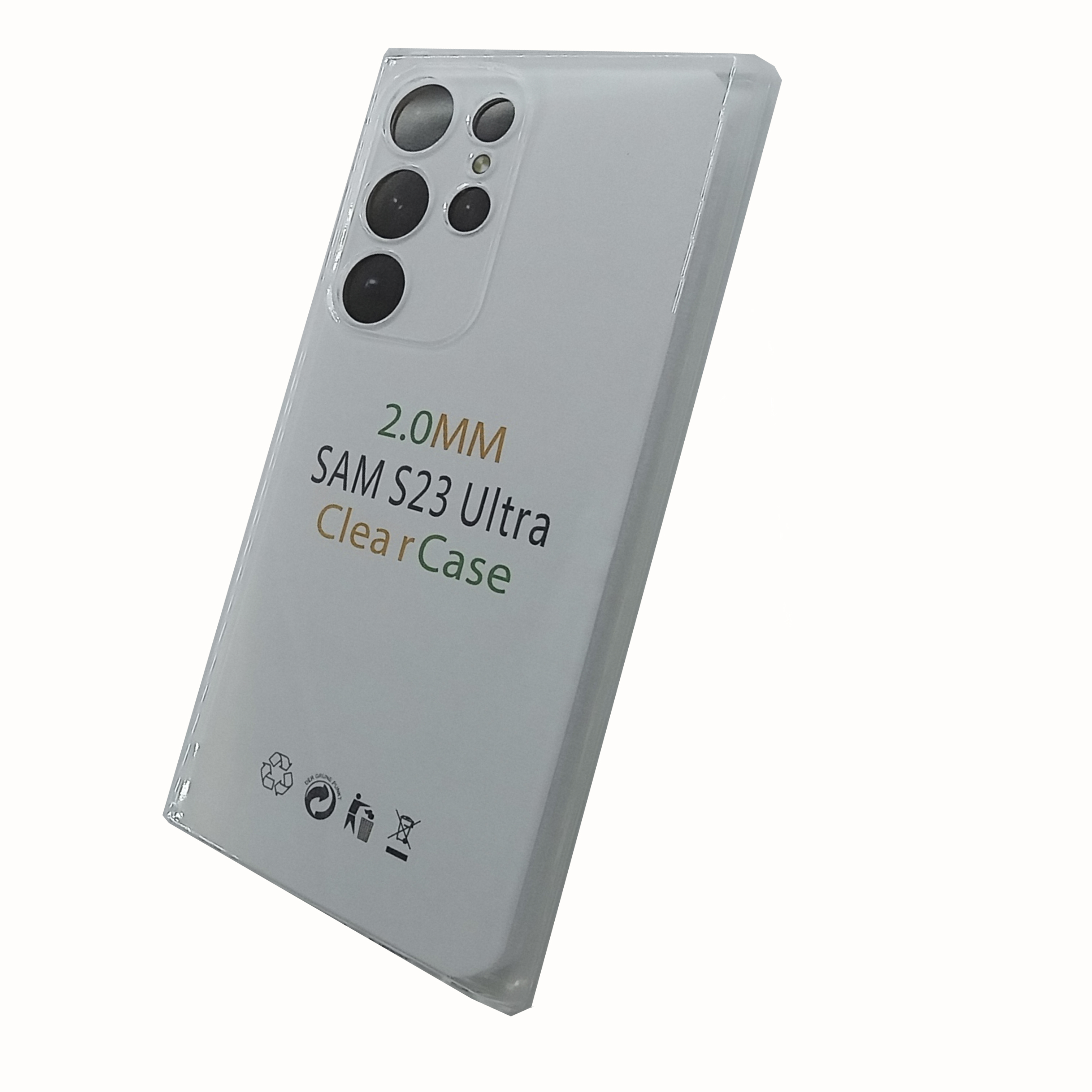 Чехол Samsung S23 Ultra Силикон 2.0mm (прозрачный)