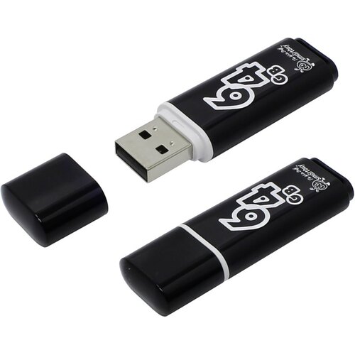 Flash USB 3.0 64Gb Smart Buy Glossy SB64GBGS-K черный
