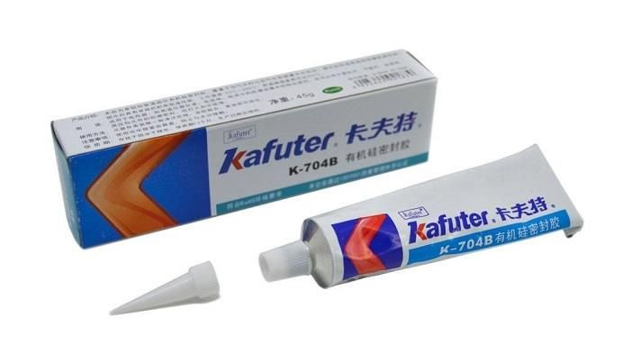 Клей Kafuter K-704B силиконовый (промышленный) черный 45гр