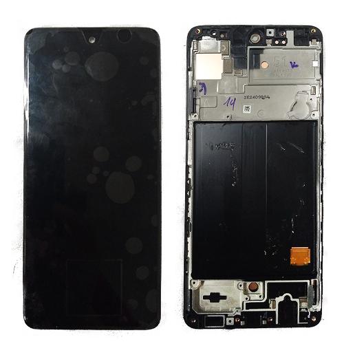 Модуль телефона Samsung A515 Galaxy A51 (дисплей+тачскрин) с рамкой оригинал черный