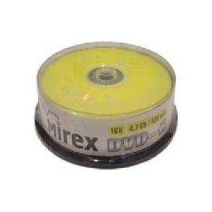 Диски DVD+R Mirex 4.7Gb 16X CakeBox