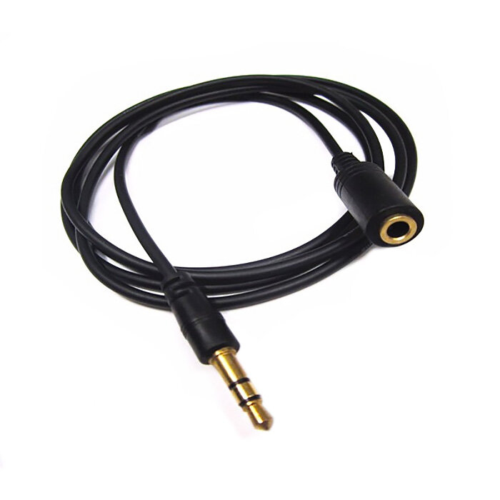 Аудио-кабель AUX удлинитель 3,5 (папа)-3,5 (мама) 1.5m