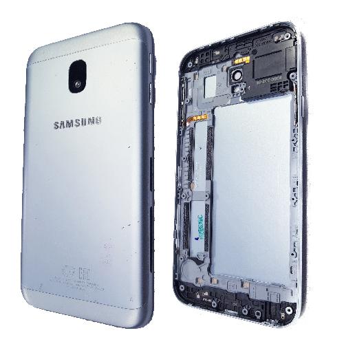 Задняя крышка телефона Samsung J330  Galaxy J3 2017 голубая Б/У