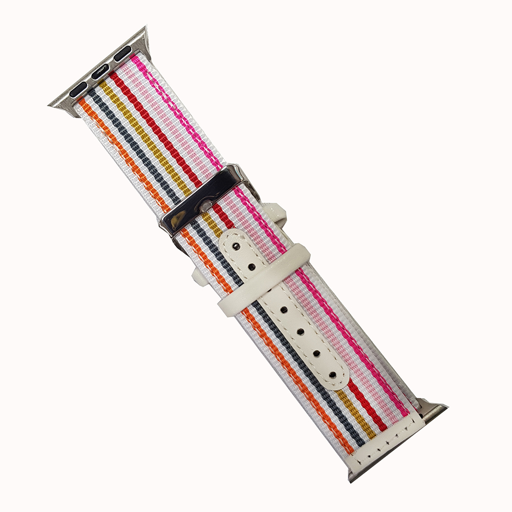 Ремешок Watch Series 38mm/40mm Gucci-stripe розовый