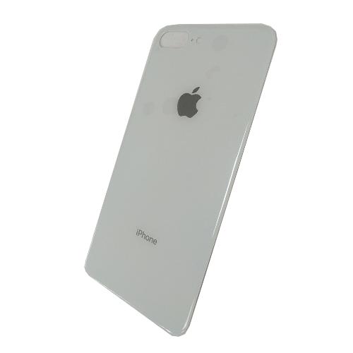 Задняя крышка телефона iPhone 8 Plus (5.5) (стекло) c увеличенным вырезом под камеру белая
