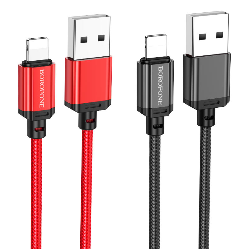 Кабель USB - Lightning BOROFONE BX87 2,4A (черный) 1м