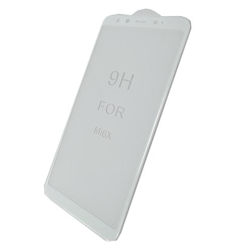 Защитное стекло телефона Xiaomi Mi 6 Full (тех упак) белое