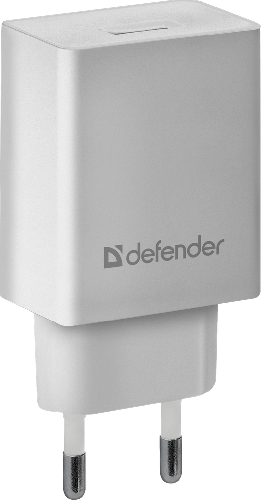 Сетевое зарядное устройство-1USB Defender EPA-10, 5V/2.1А, белый