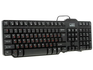 Клавиатура м/медиа CBR KB 105D (черн.), 104+5 доп. кл., кн. RU/ENG, USB, box-20 00104608 KB 105D