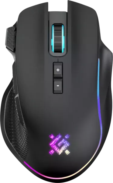 Беспроводная игровая мышь Defender Thunder GM-213 (черн) (7кн+кол/кн), Type-C, радужная подсв., 2.4Г