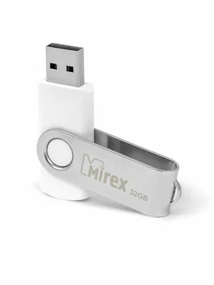 Flash USB 2.0 Mirex SWIVEL WHITE 32GB (ecopack)
